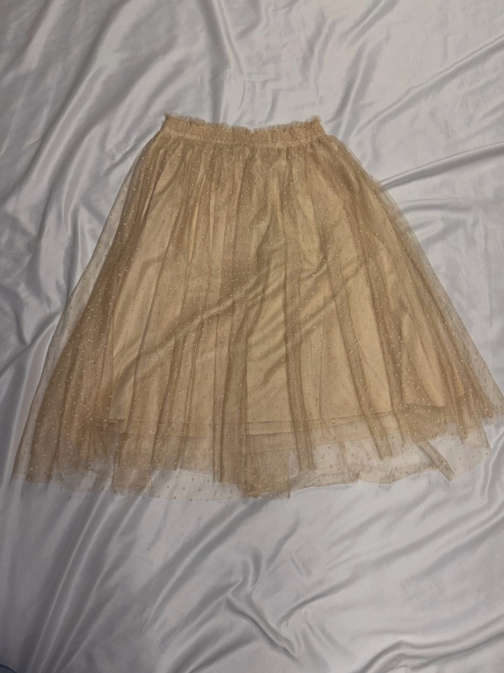 Disney Lauren Conrad Beige Gold Tulle Skirt lot C